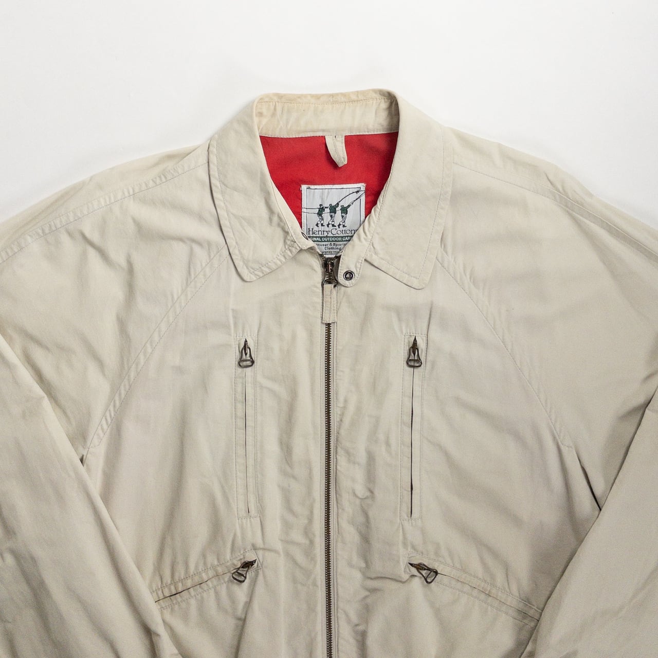 1990s "Made in Italy" Off White Cotton Sport Jacket