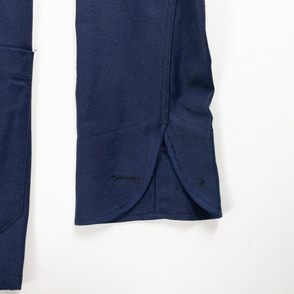 1960s "French Vintage" Blue Cotton Twill Mechanic Double Breasted Work Jacket, Dead Stock