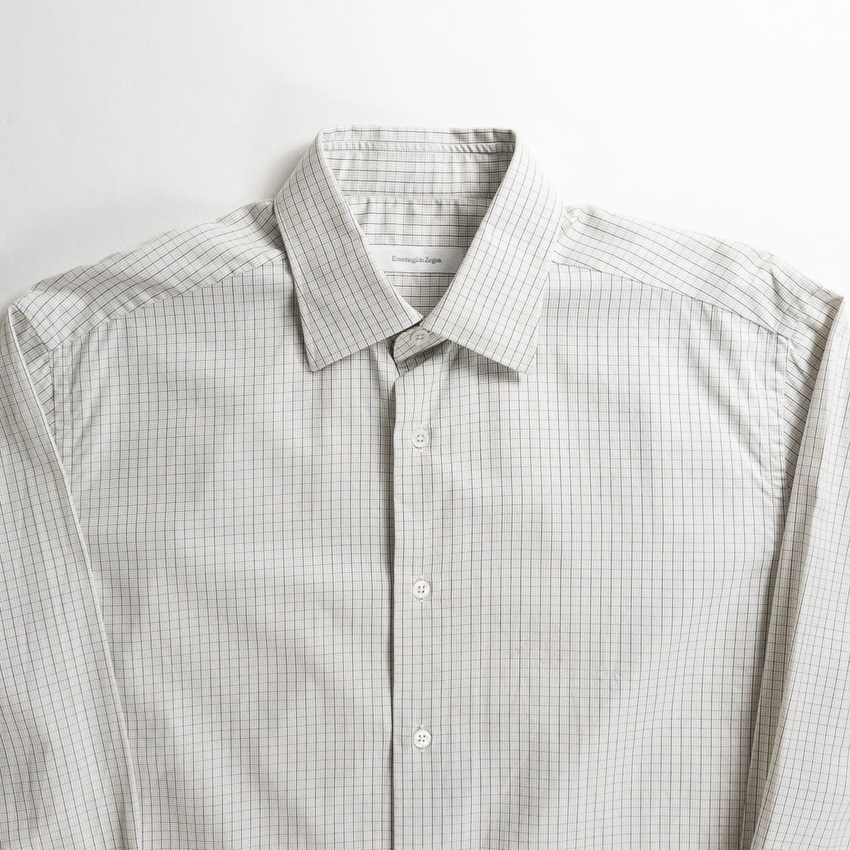 Old "Ermenegildo Zegna" Check Cotton Full Open Shirt