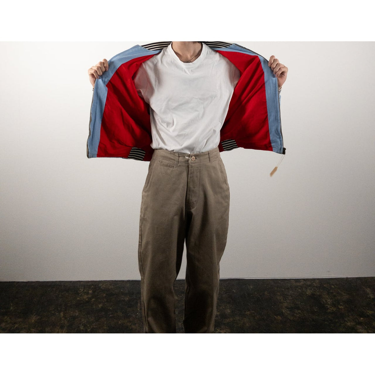 1980s "Italian Vintage" Light Blue MA-1 Jacket