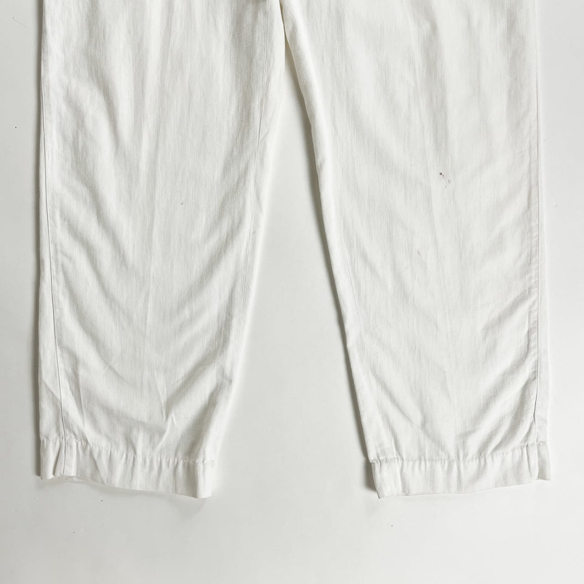 1900s "French Antique" Light Cotton White Work Trousers