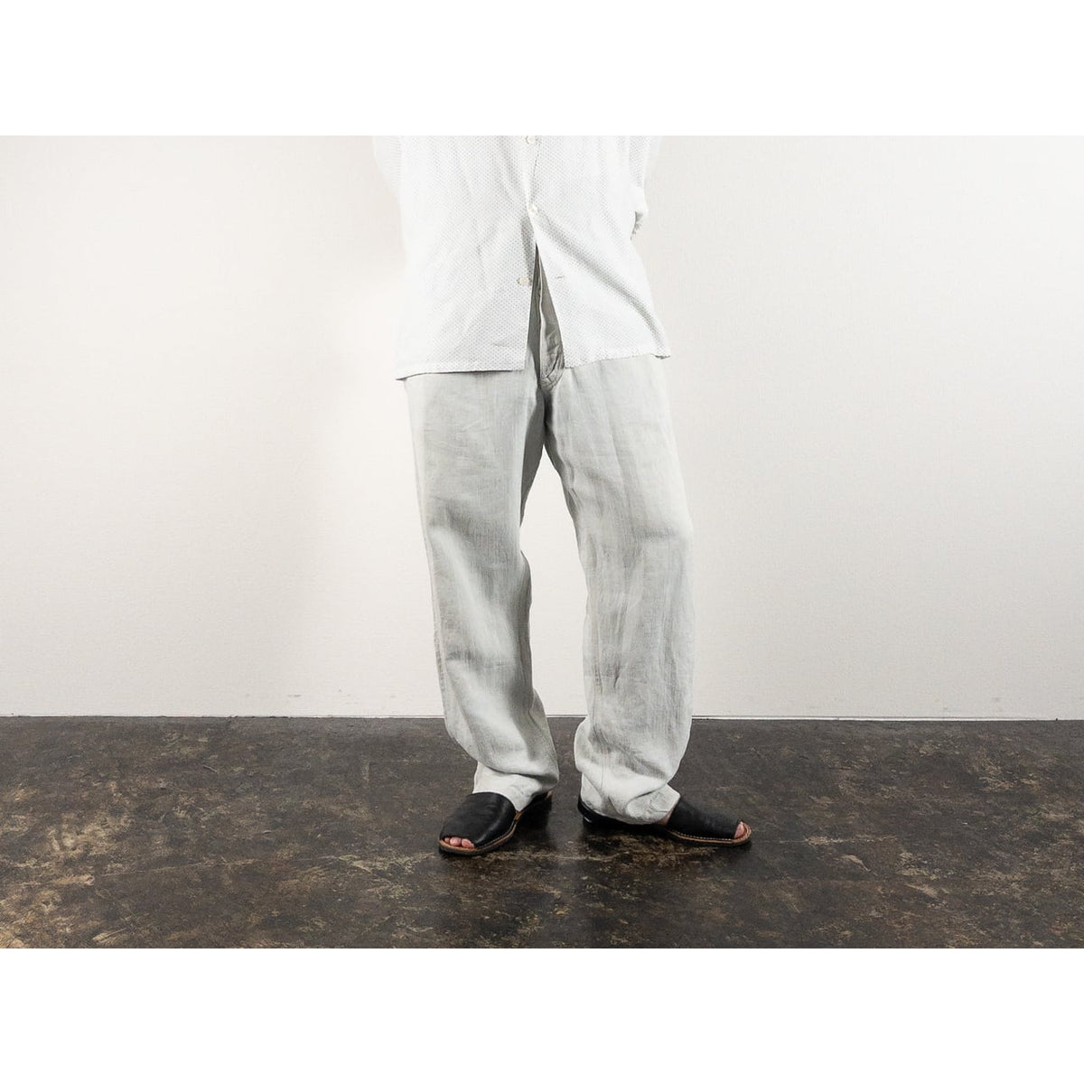 1880s "French Army" Linen Herringbone Twill Bourgeron Trousers