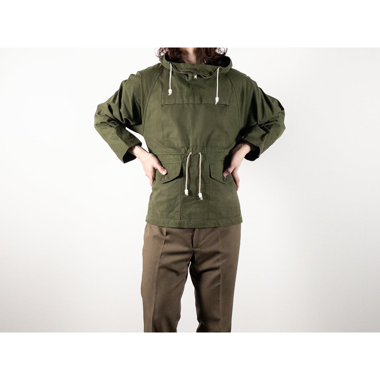 1970s "British Vintage" Dark Olive Cadet Smock