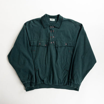 1990s "LUZ" Dark Green Cotton Anorak Pullover Jacket