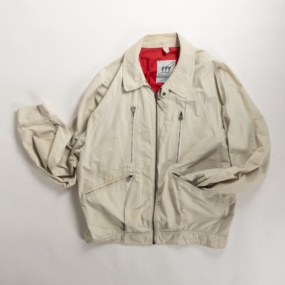 1990s "Made in Italy" Off White Cotton Sport Jacket