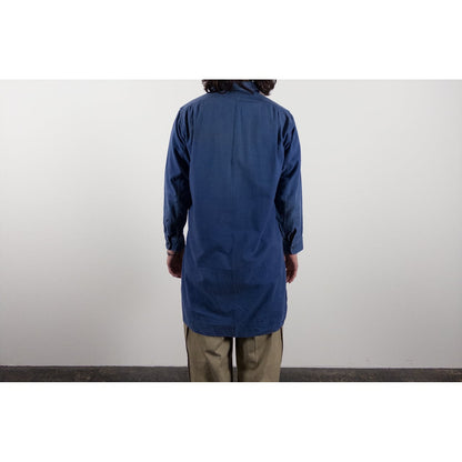 1940-50s "French Vintage" Blue Cotton Twill Work Shirt