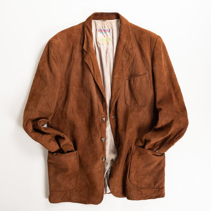 1980-90s Brown Suede Tailored Jacket