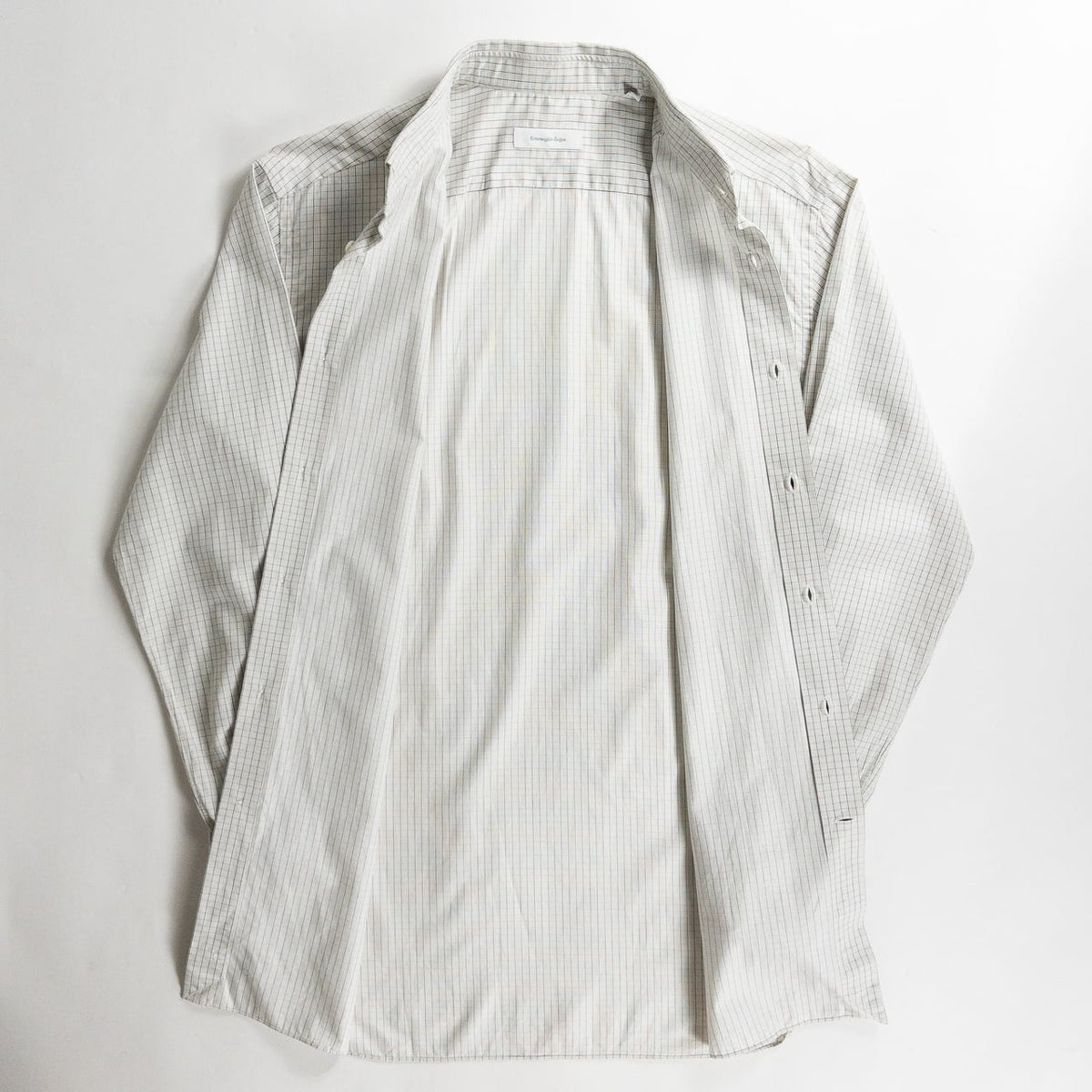 Old "Ermenegildo Zegna" Check Cotton Full Open Shirt