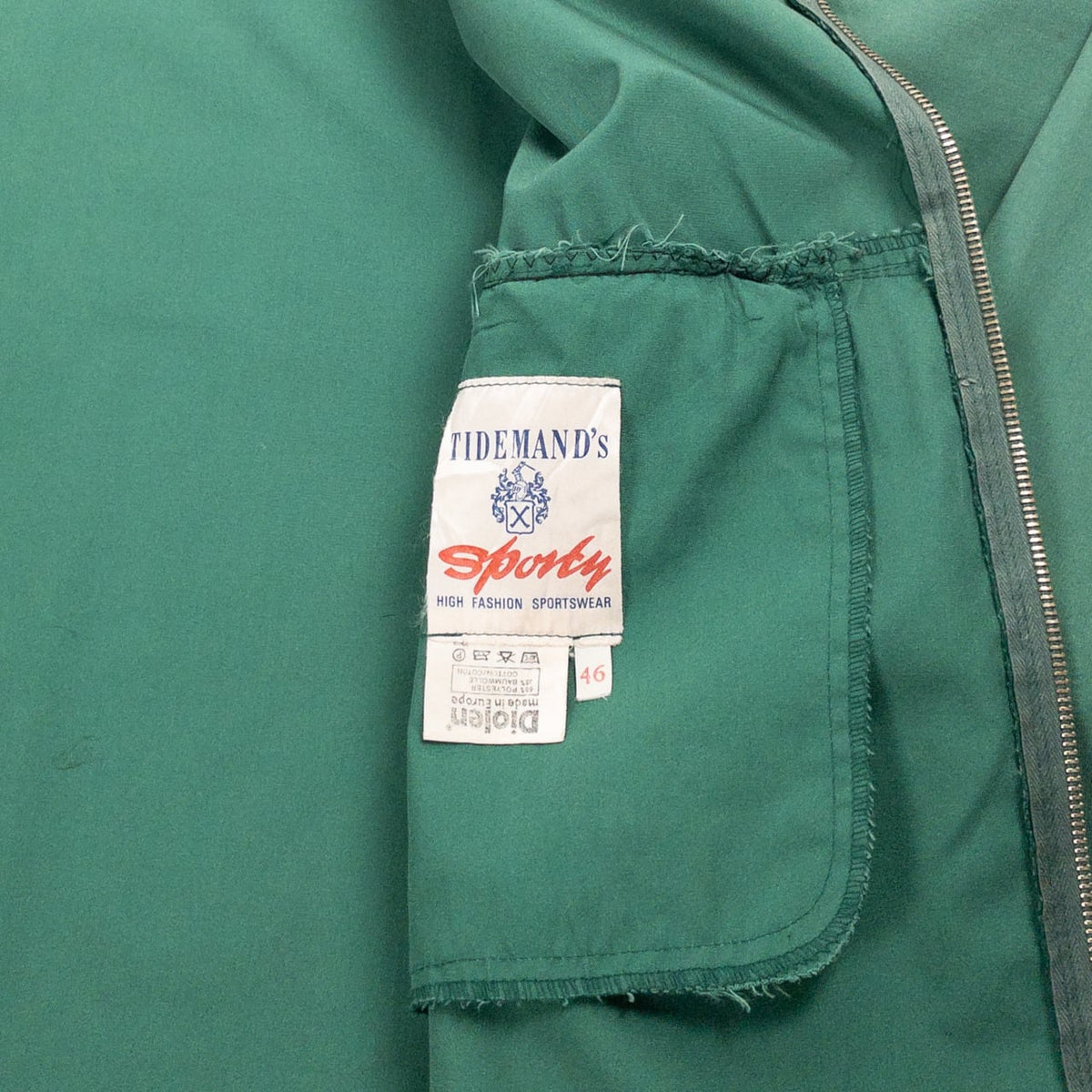 1980s Made in Europe Green Full Zip Parka