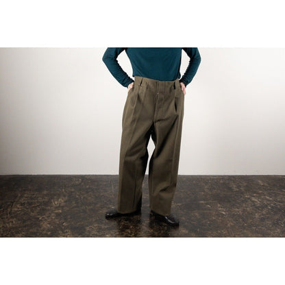 Old "Italian Army" Olive Wool 1 Tack Trousers, Dead Stock