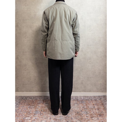 1970s "French Vintage" Khaki Cotton 4Pockets Full Zip Hunting Jacket