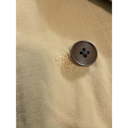 1940s-50s "French Vintage" "EGF" Beige Cotton Double Breasted Work Jacket