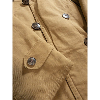 1940-50s "French Vintage" Canadienne Mackinaw Coat with "WW2 German Air Force Camo" Fabric