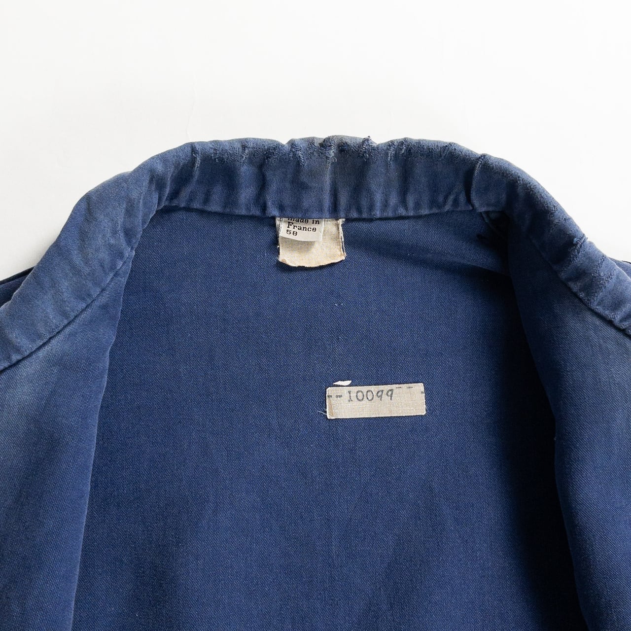 1960-70s "French Vintage" Faded Blue Moleskin Work Jacket