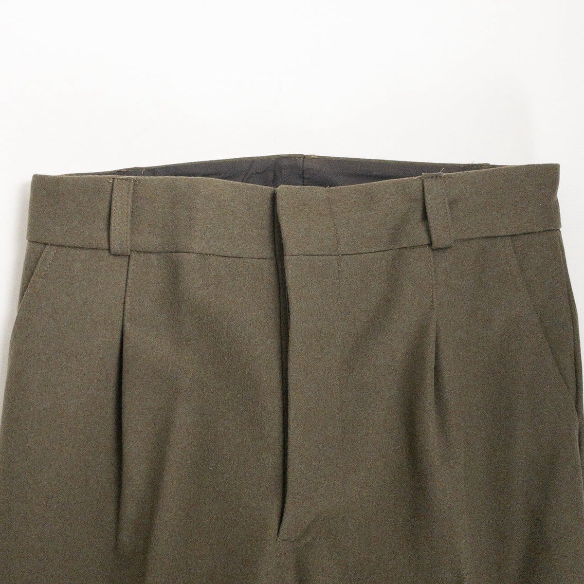 Old "Italian Army" Olive Wool 1 Tack Trousers, Dead Stock