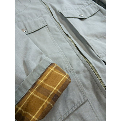 1970s "French Vintage" Khaki Cotton 4Pockets Full Zip Hunting Jacket