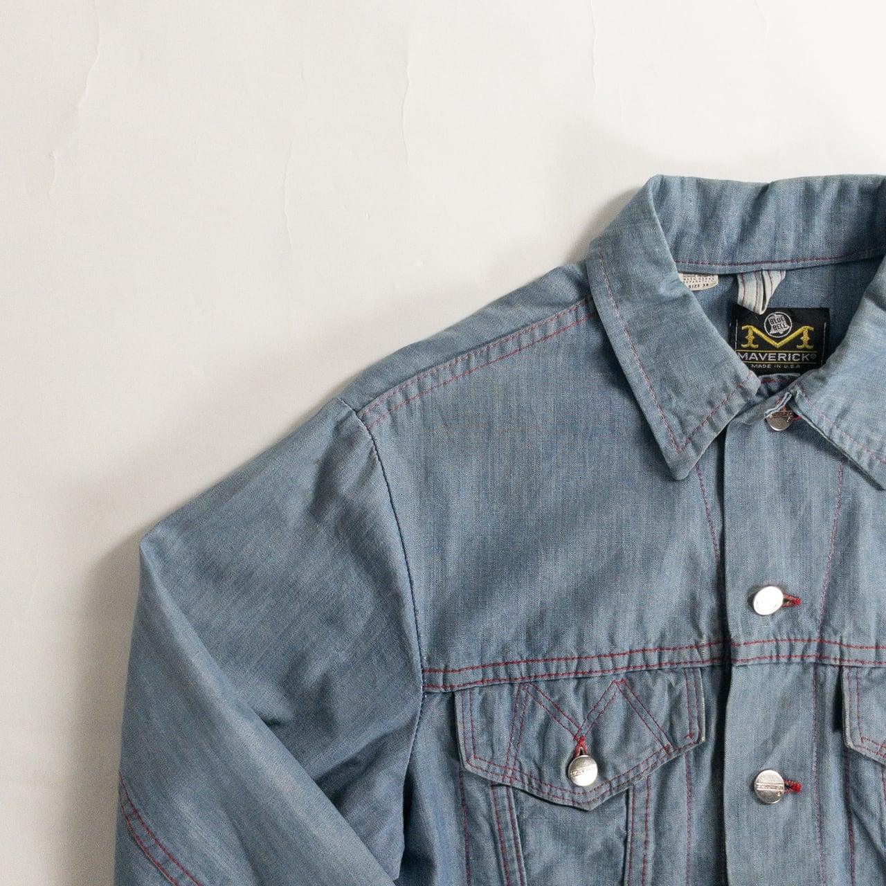 1970s "MAVERICK" Light Blue Chambray Jacket
