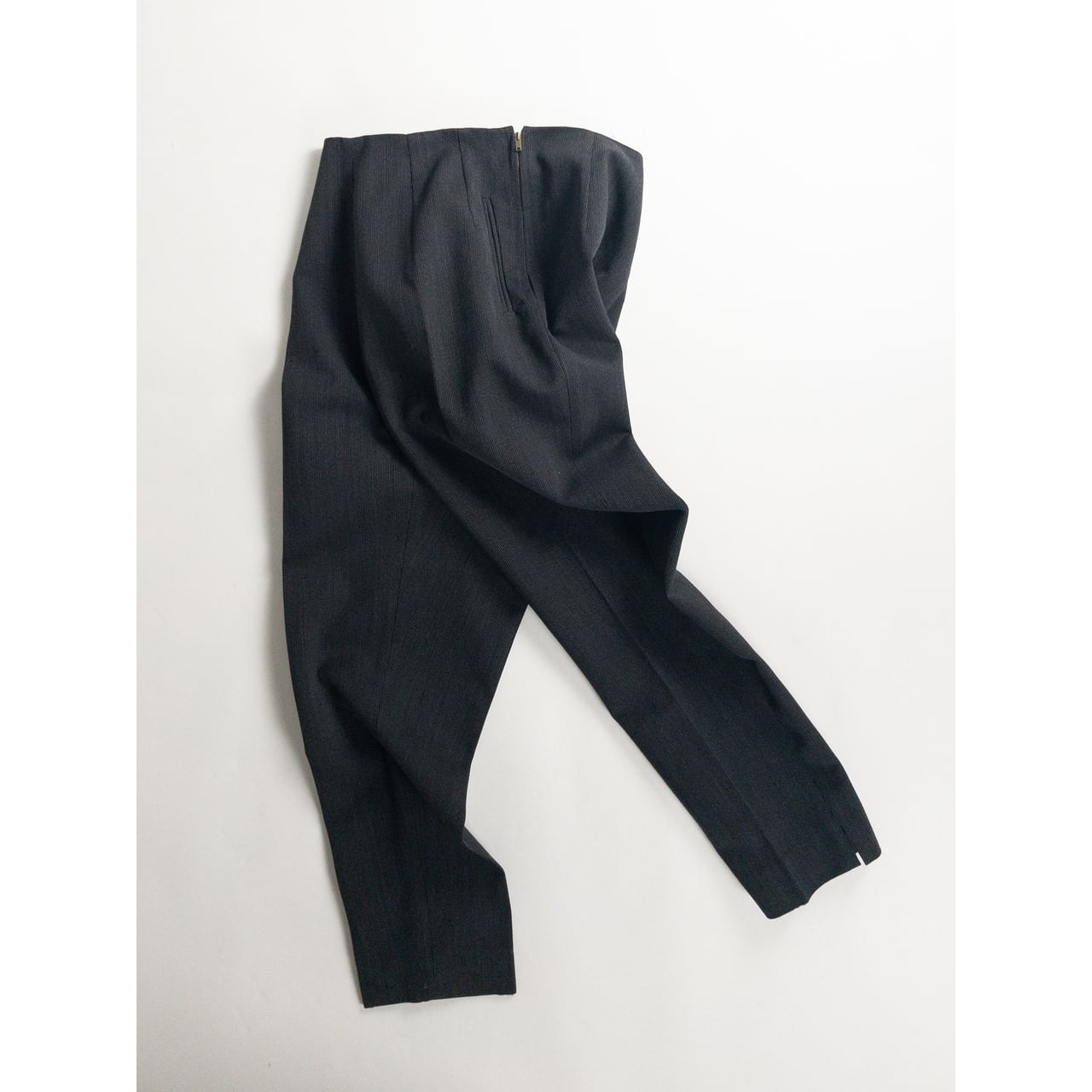 1960s "French Vintage" Gray Stripe Cotton Pique Ski Trousers
