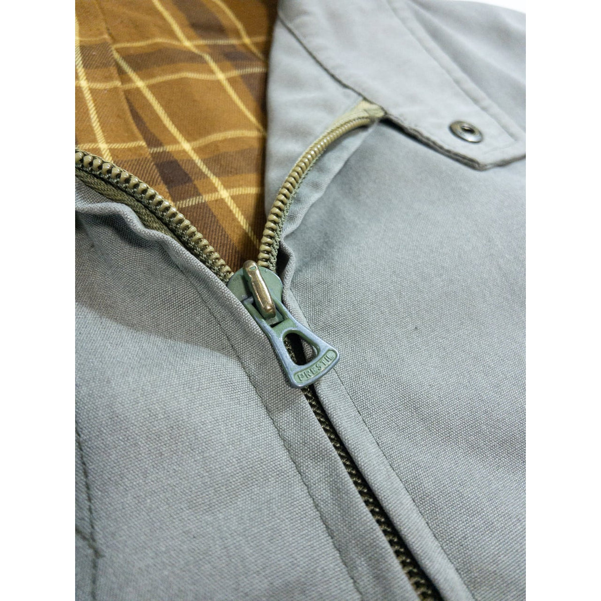 1970s "French Vintage" Khaki Cotton 4Pockets Full Zip Hunting Jacket