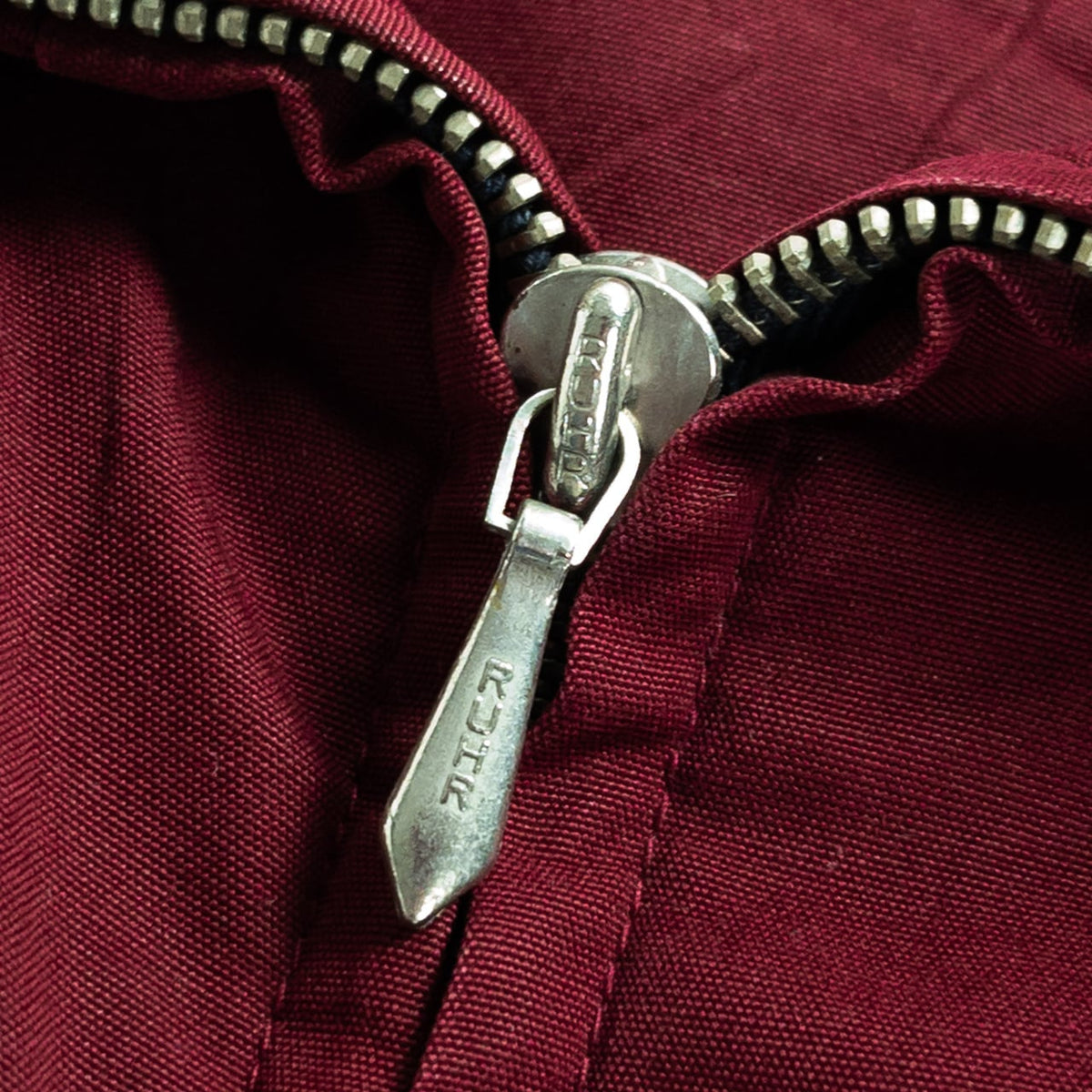 1960-70s "German Vintage" Wine Red Full Zipper Sport Jacket