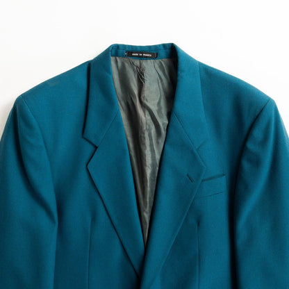 1980-90s Made in France Emerald Green Tailored Jacket