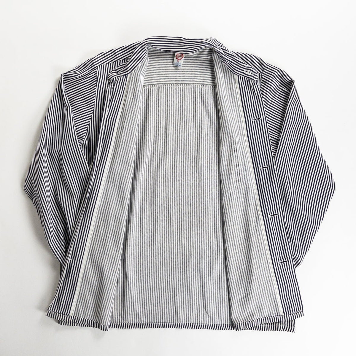 1970s German Vintage Cotton Stripe Work Jacket
