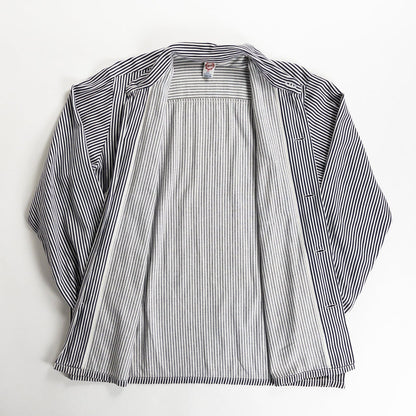 1970s German Vintage Cotton Stripe Work Jacket