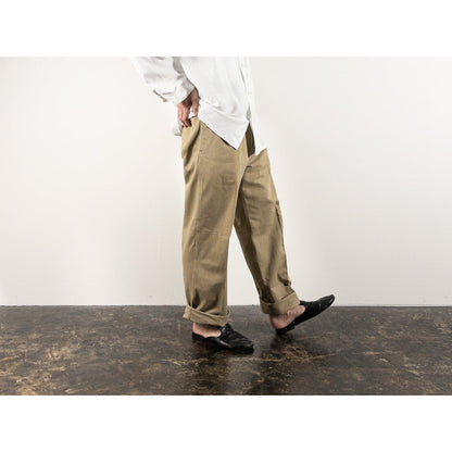 1950s "French Army" M52 Khaki Cotton Twill Chino Trousers