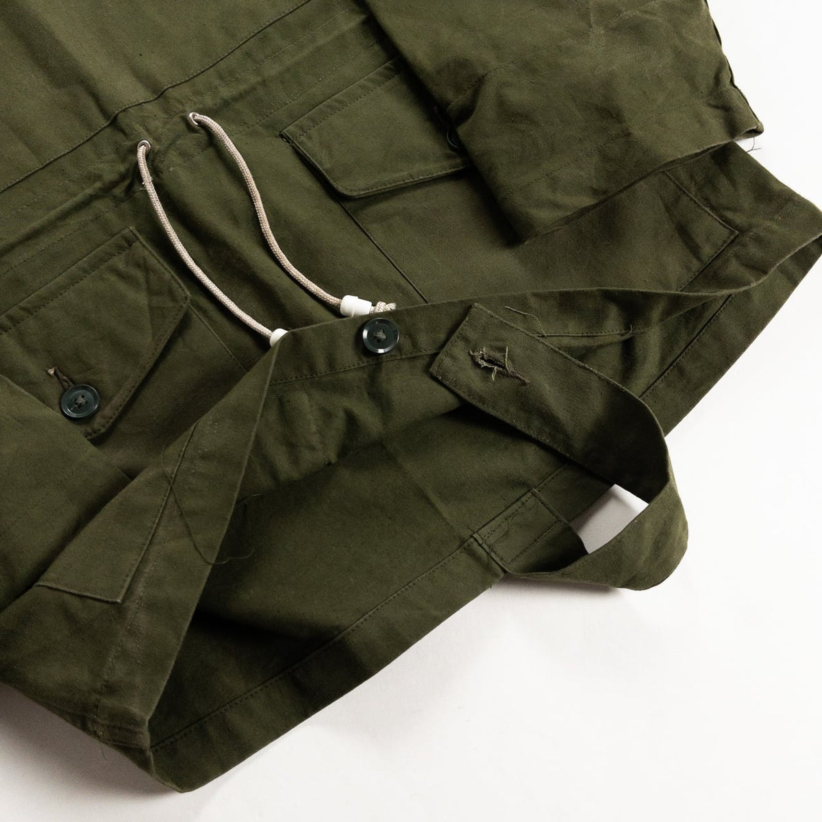 1970s "British Vintage" Dark Olive Cadet Smock