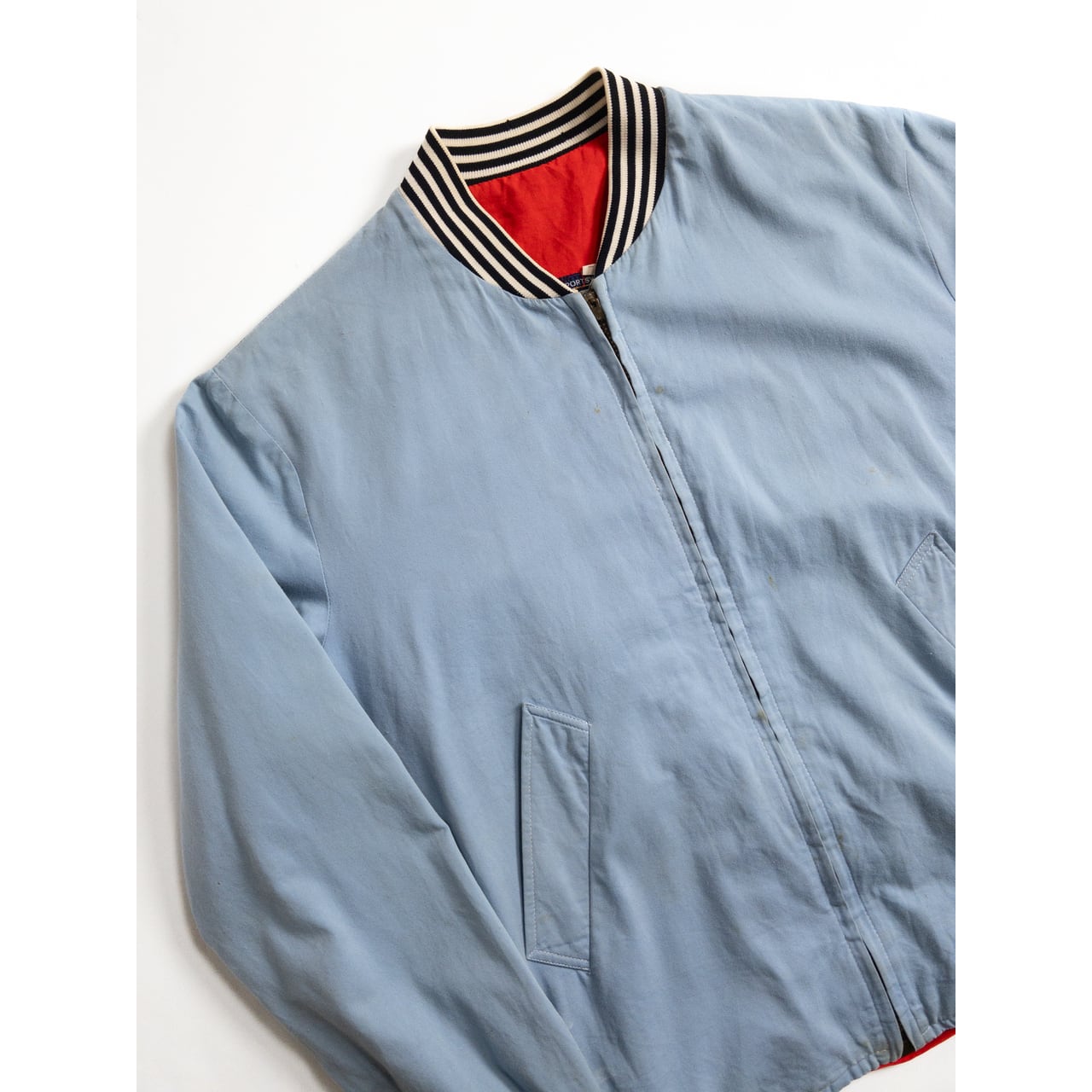 1980s "Italian Vintage" Light Blue MA-1 Jacket