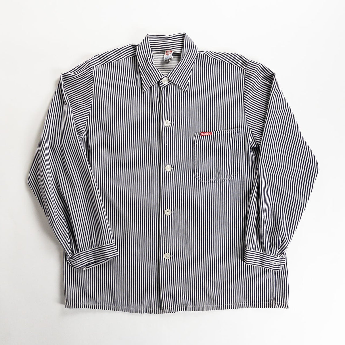 1970s German Vintage Cotton Stripe Work Jacket