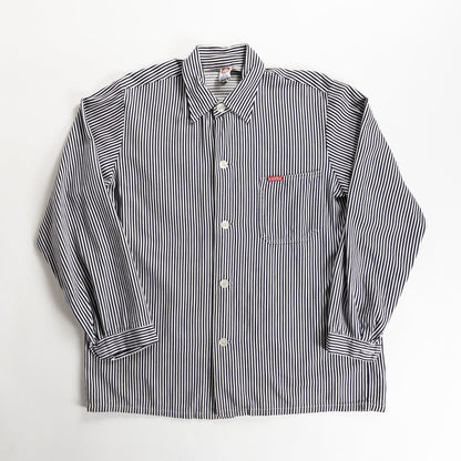 1970s German Vintage Cotton Stripe Work Jacket