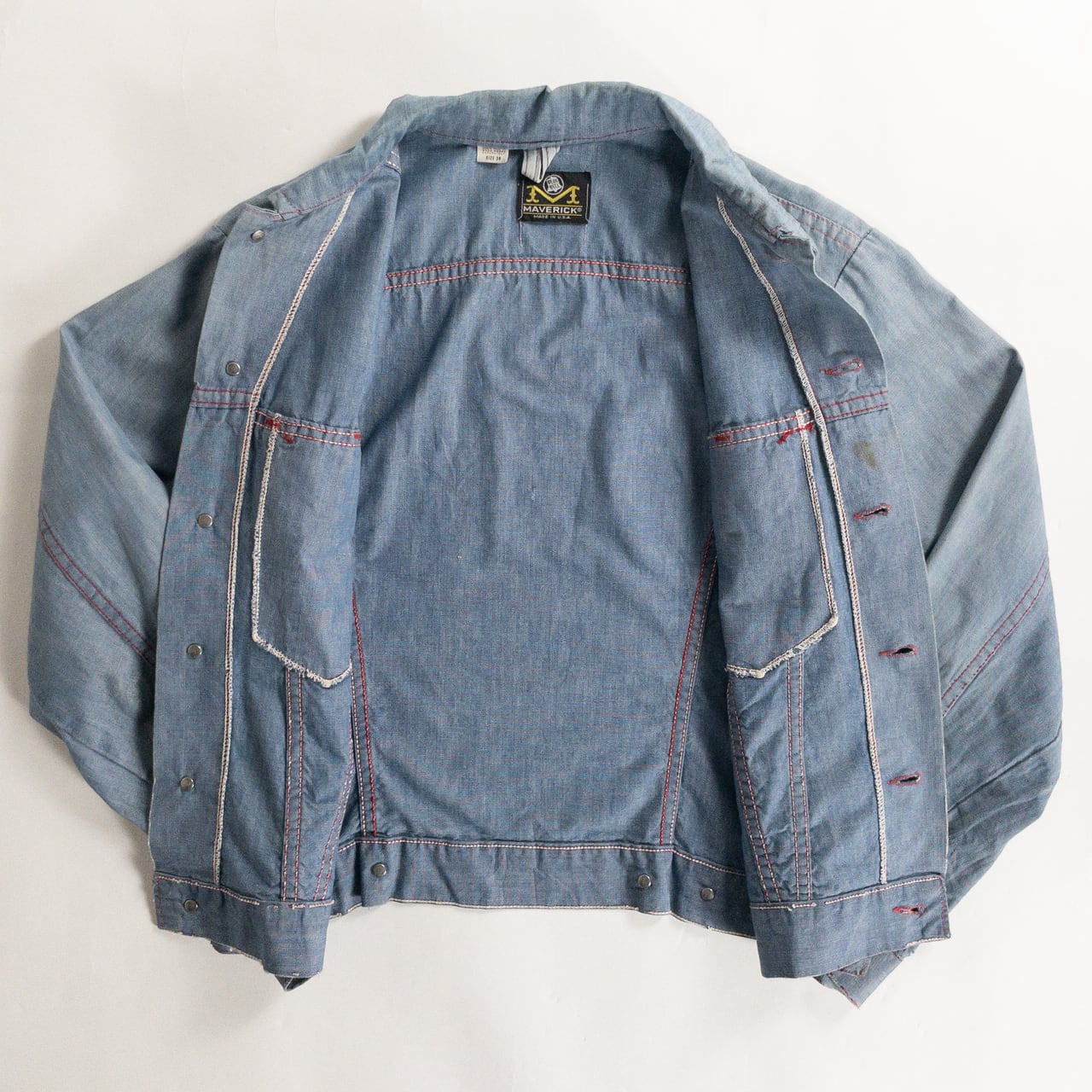 1970s "MAVERICK" Light Blue Chambray Jacket