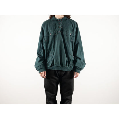 1990s "LUZ" Dark Green Cotton Anorak Pullover Jacket