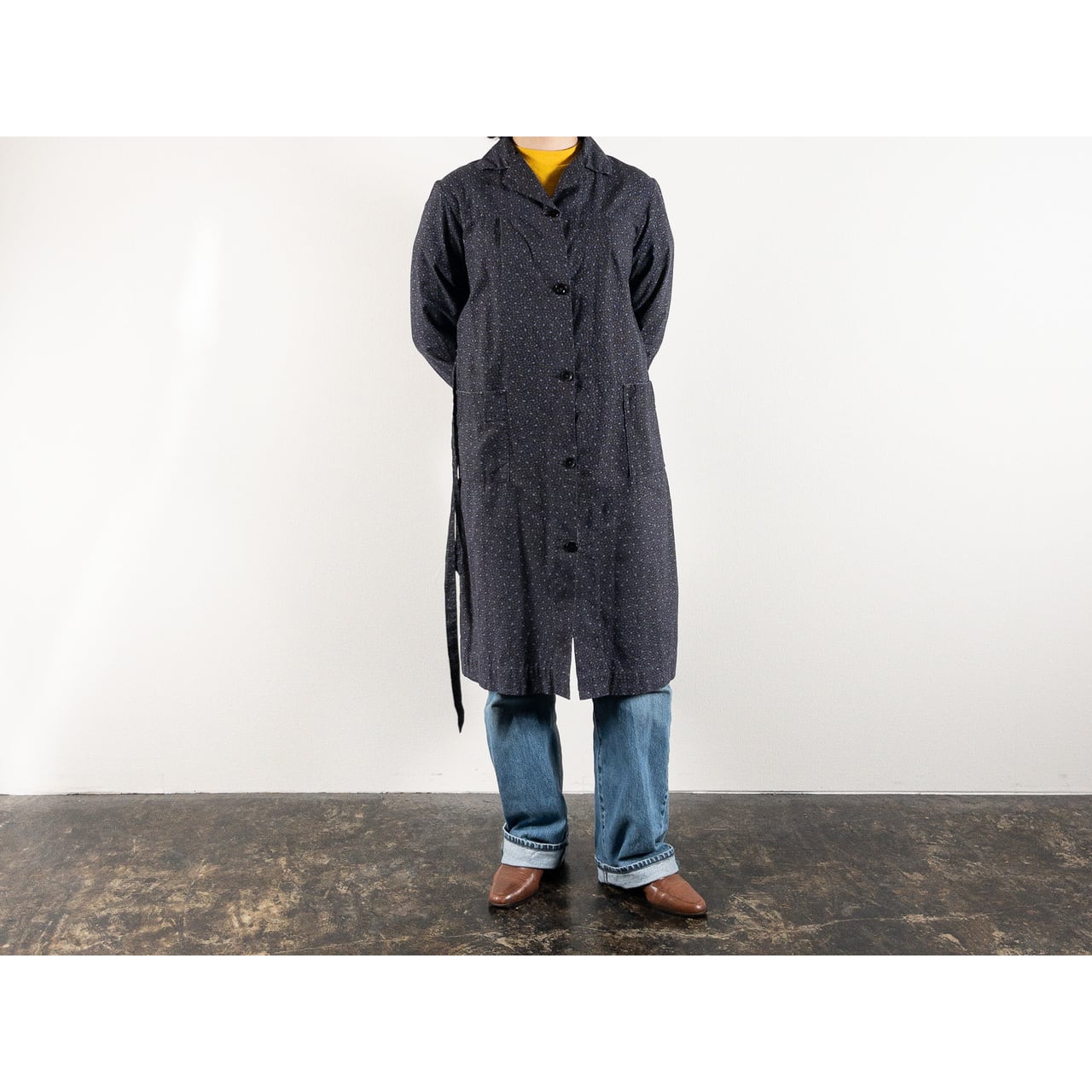 1950s "French Vintage" Black Dot Atelier Work Coat