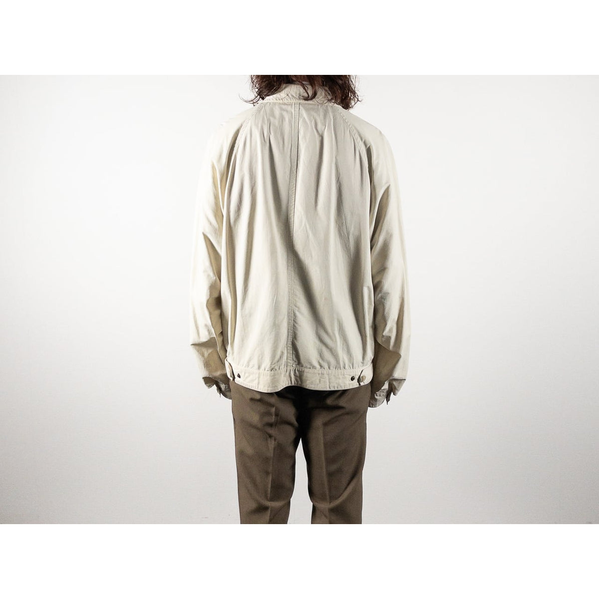 1990s "Made in Italy" Off White Cotton Sport Jacket