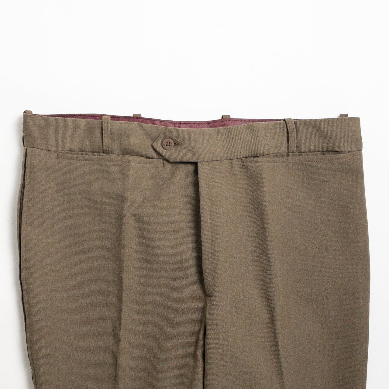 1970s "French Vintage" Khaki Flare Trousers