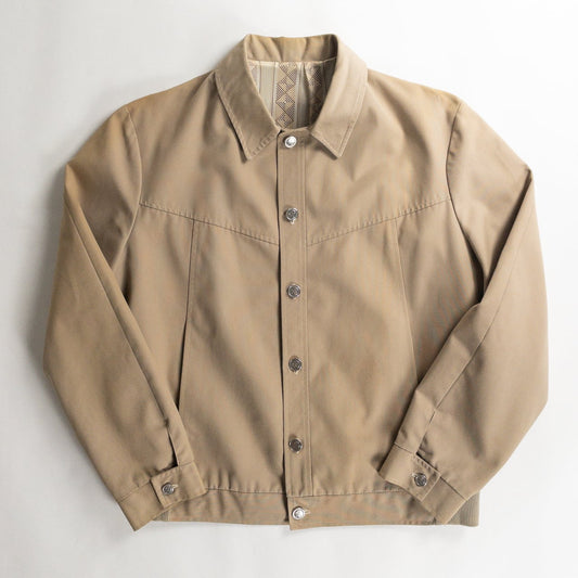 1980s "PIGEN VOYAGEUR" Beige Cotton Poly Sport Jacket