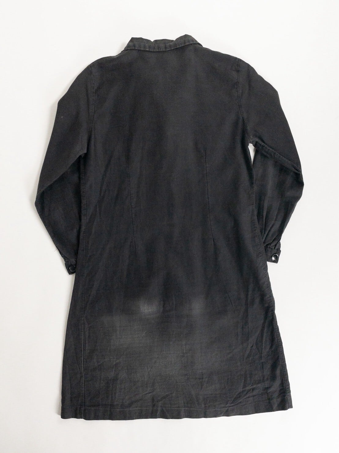 1940-50s "French Vintage" Light Black Moleskin Atelier Work Coat for Ladies