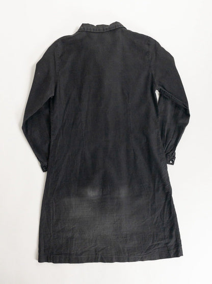 1940-50s "French Vintage" Light Black Moleskin Atelier Work Coat for Ladies