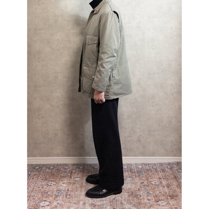 1970s "French Vintage" Khaki Cotton 4Pockets Full Zip Hunting Jacket