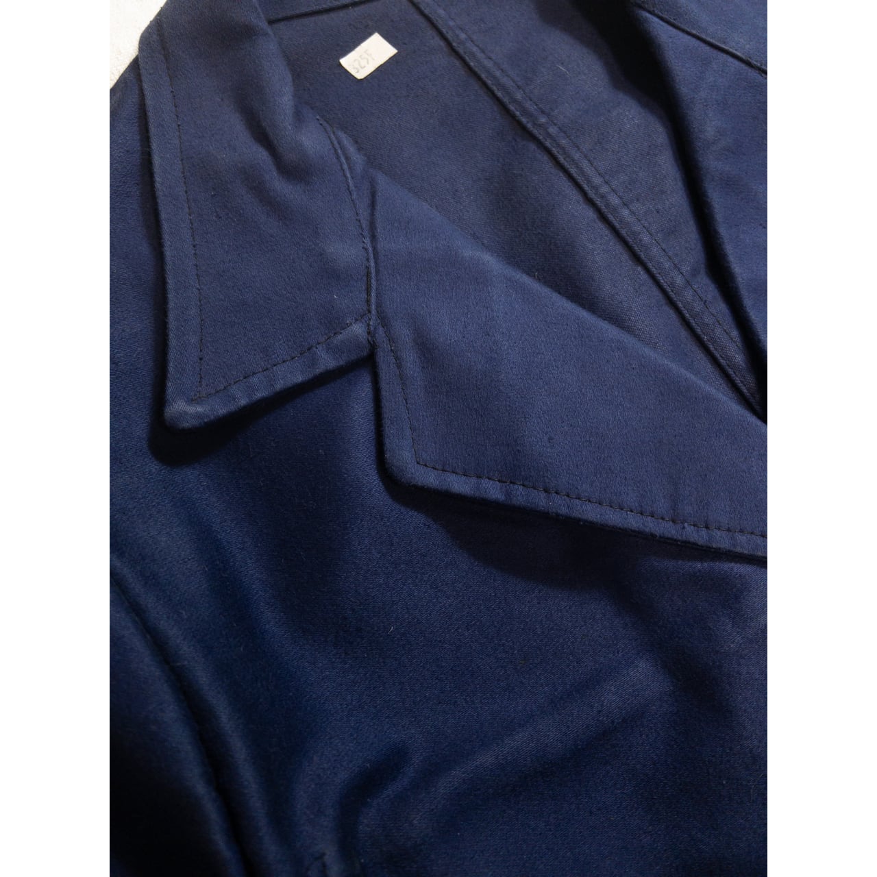 1950s "LE FORTEX" French Blue Moleskin Lapeled Work Jacket, Dead Stock