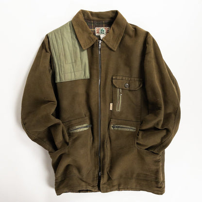 1970-80s "Italian Vintage" Khaki Cotton Hunting Jacket