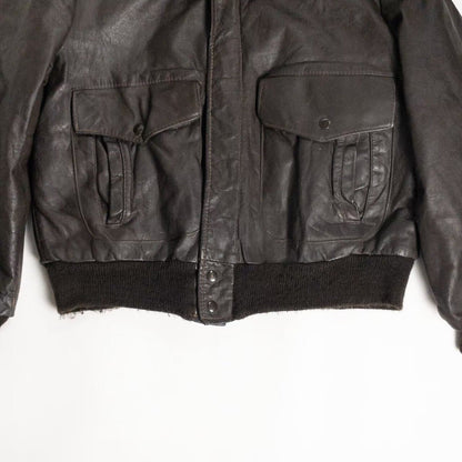 1970-80s "Made in USA" Brown Leather Boa Jacket