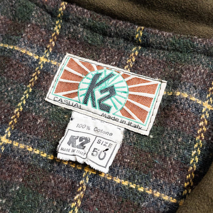 1970-80s "Italian Vintage" Khaki Cotton Hunting Jacket