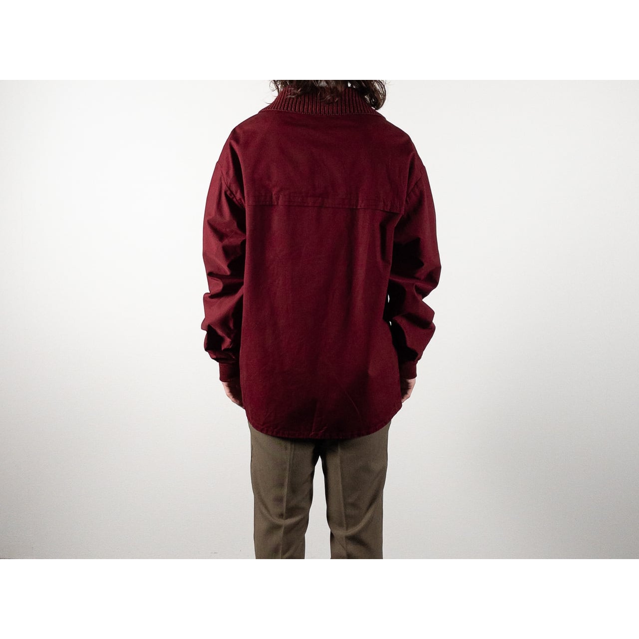 1960-70s "German Vintage" Wine Red Full Zipper Sport Jacket