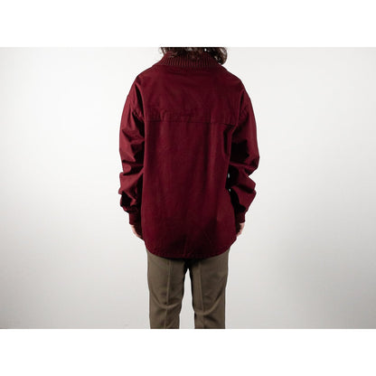 1960-70s "German Vintage" Wine Red Full Zipper Sport Jacket