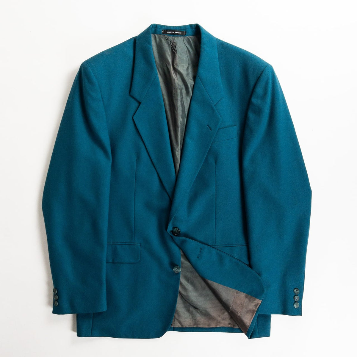 1980-90s Made in France Emerald Green Tailored Jacket