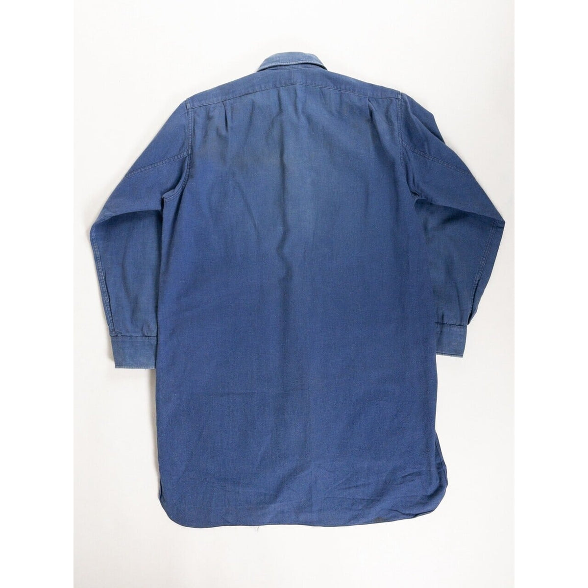 1940-50s "French Vintage" Blue Cotton Twill Work Shirt