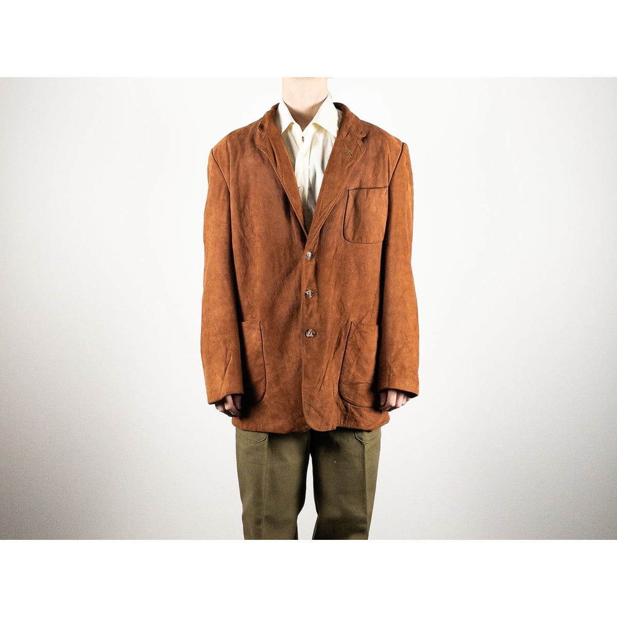 1980-90s Brown Suede Tailored Jacket